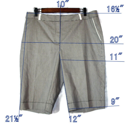 Cutter & Buck Black and White Check Pattern Women's Walking Shorts Size US 10 - Picture 2 of 11