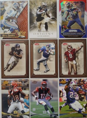 9 CARD LOT - SAYERS, SANDERS, YOUNG, LT, KAMARA, LYNCH, GREEN, JACKSON, SANU RC