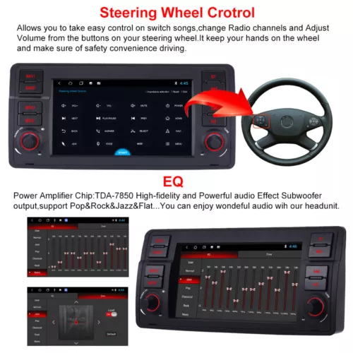 Autoradio for BMW E46 Android 14 Apple Carplay 2+32GB Auto Radio GPS SAT NAVI - Bild 11 von 12
