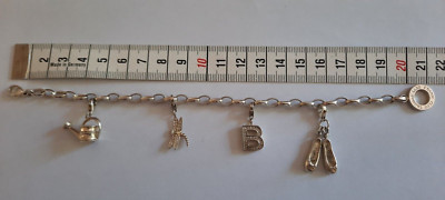 Armband Damen 925 Silber,'' Thomas Sabo'' Gliederarmband mit 4 Anhänger!