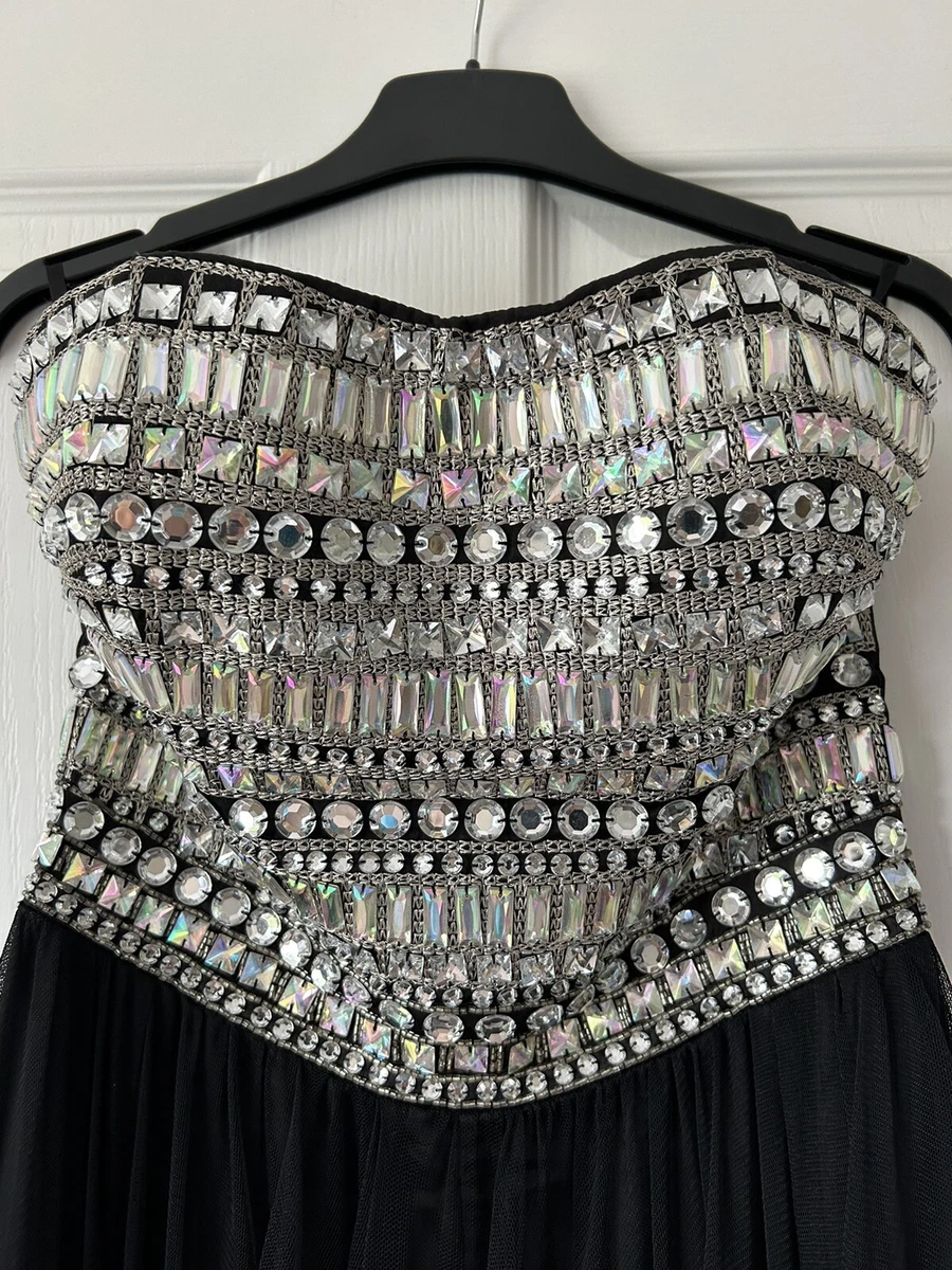 Lipsy Prom Dress Black Size 6 BNWT