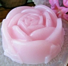 New Handmade Natural Wild Rose Glycerin & Shea Butter Rose Shape Bar Soap