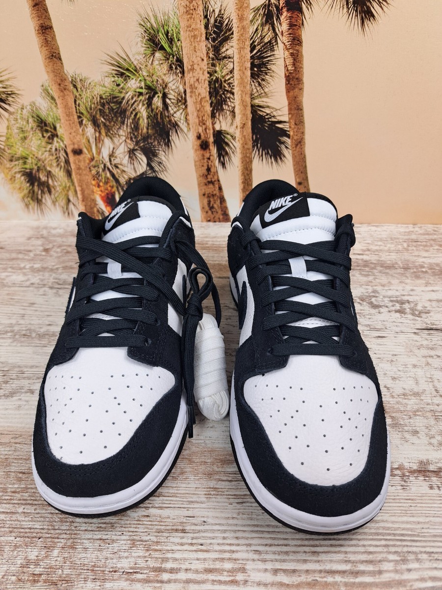 Nike Dunk Low Retro SE Suede Panda Black White FQ8249-100 Men's