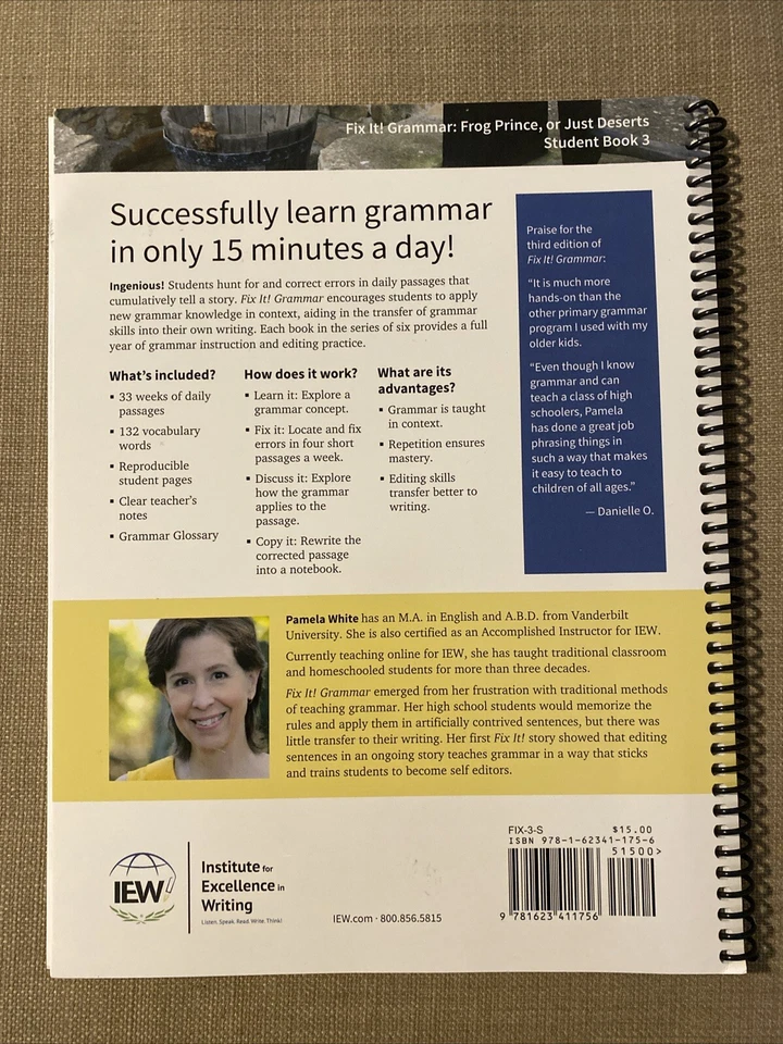 #2 IEW Fix It Grammar, Frog Prince, Or Just Deserts, Student Book, Clean Pages - Image 3 of 4