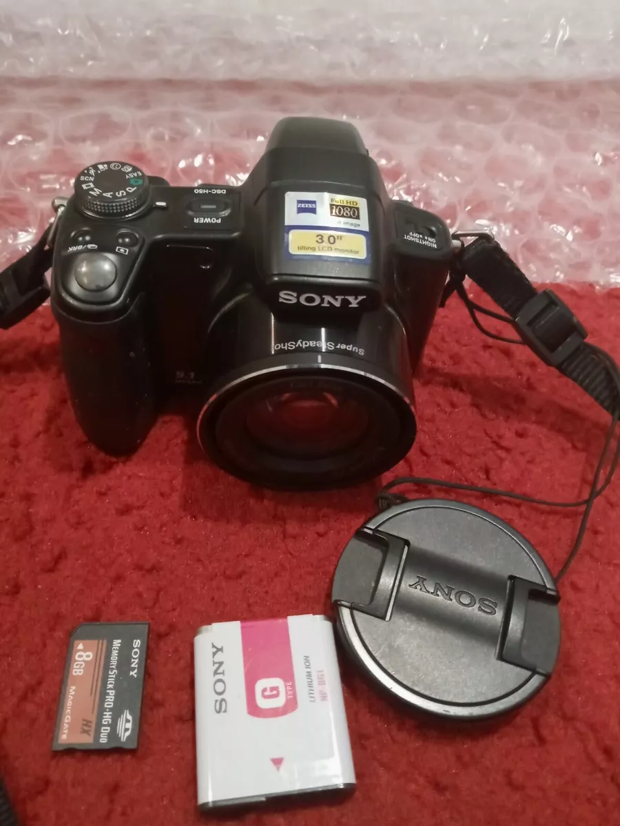 Sony Cyber-Shot DSC-H50 9.1MP 15x Digital Camera - Black