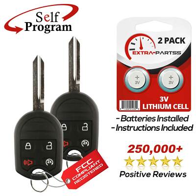2 For 2011 2012 2013 2014 2015 2016 Ford F-Series Keyless Entry Key Remote Fob