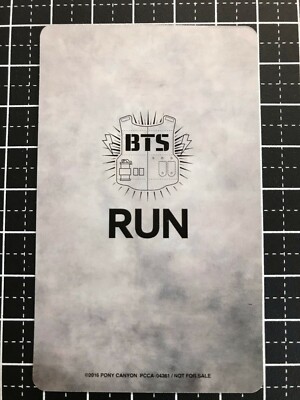 防弾少年団(BTS) - BTS SUGA RUN お渡しトレカ フォト Photocard ユンギ BTS Bangtan 'RUN' Japanese Album + SUGA Yoongi Photocard