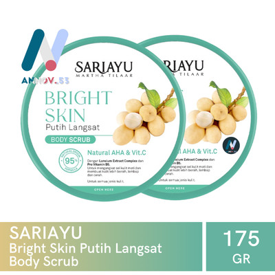 SARIAYU Brighten Moist Skin Exfoliating Body Scrub Soft Hibiscus Antioxidant 2X