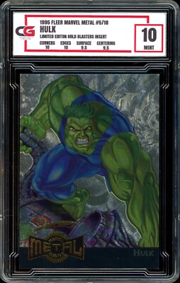 1995 Marvel Metal #5 ~ GOLD BLASTER ~ Hulk ~ GRADED CG 10 | eBay