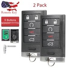 2 Replacement Remote Car Key Fob For 2008 2009 2010 2011 2012 2013 Cadillac CTS