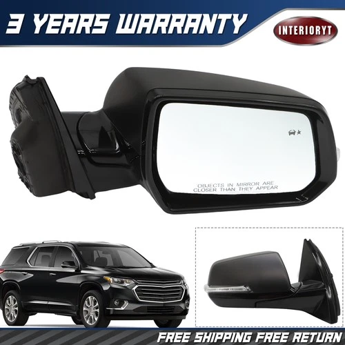 8 Pin Mirror For 2018 2019 Chevrolet Traverse Right Passenger Side Blind Spot