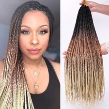 Crochet Box Braids Pre looped Goddess Box Braids Crochet Hair for Black Women...