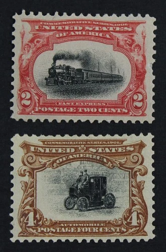 CKStamps: US Stamps Collection Scott#295 296 Mint H OG #296 Spot Thin