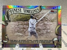 Babe Ruth 2025 Finest Timelines Refractor FT-20 Yankees HOF