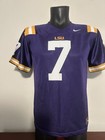 Nike LSU Tigers #7 Youth Large Jersey Purple Gold Football Shirt Boys L — photo 1
