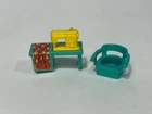 Vintage Fisher Price Little People Sewing Machine Green & Teal