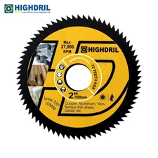 HIGHDRIL Dia 85mm High Speed Metal Saw Blades Cutting of Copper Aluminum Metal