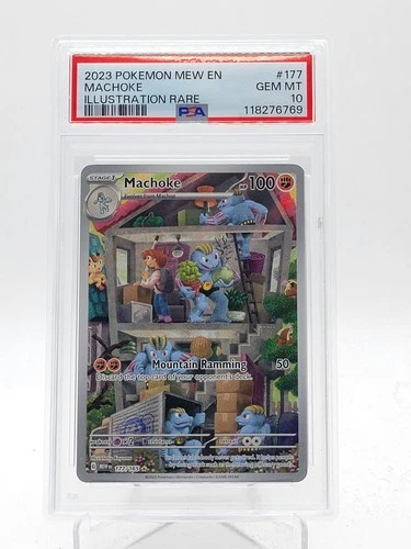 MACHOKE 2023 POKEMON 151 ILLUSTRATION RARE #177 PSA 10 Q0895