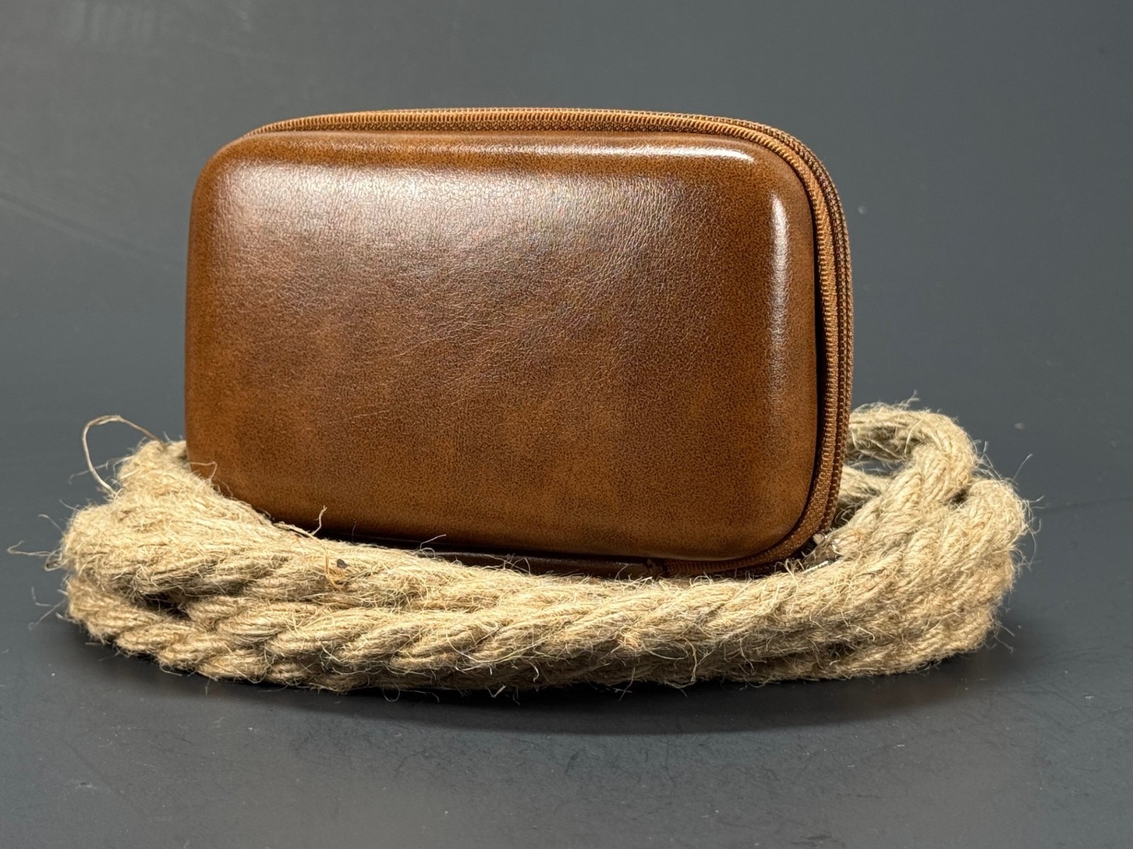 Leather Zippered Travel Storage Case for Muhle Rex Rockwell Merkur Safety Razors