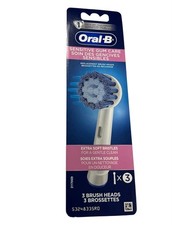 Oral-B Sensitive Gum Care Replacement Brush Heads 3 Count Extra Soft NEW 