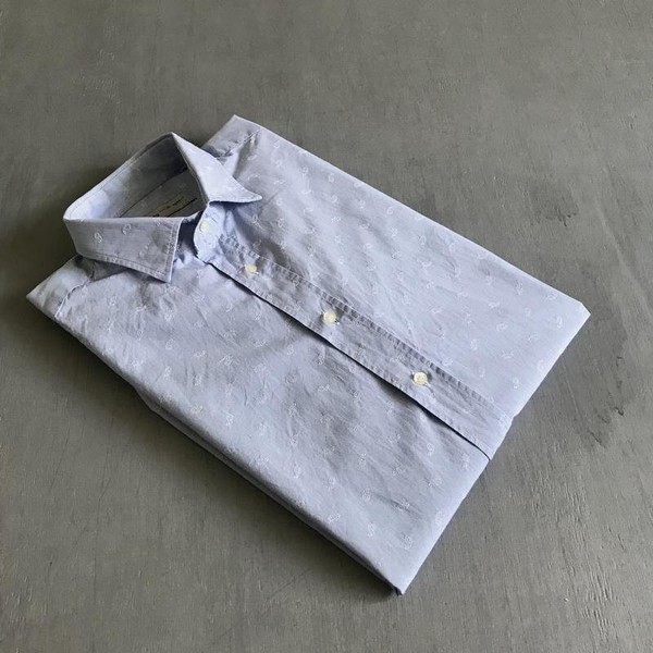 Men Etro Shirt Blue Cotton 42 / XL / 50