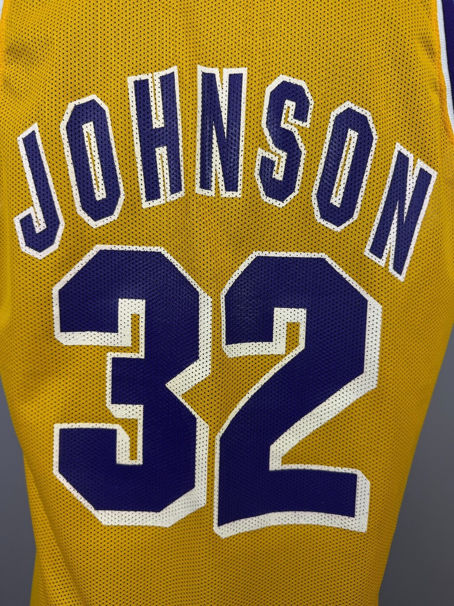 MAGIC JOHNSON LOS ANGELES LAKERS JERSEY NBA BASKETBALL CHAMPION