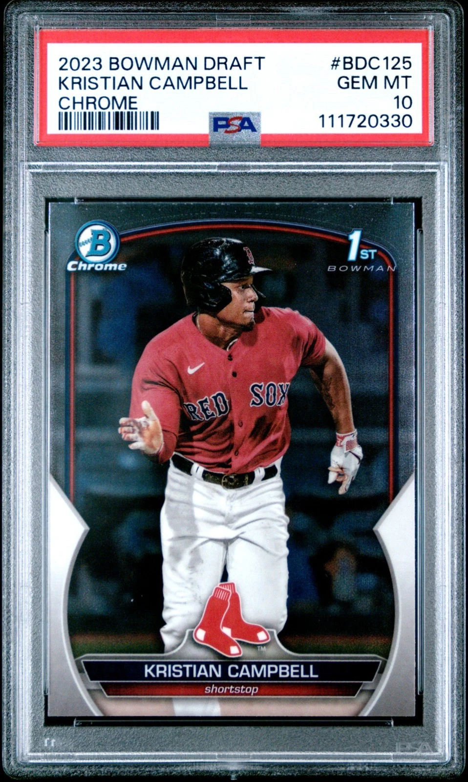 Deal for Kristian Campbell 2023 Bowman Draft 1st #BDC125 Chrome Rookie PSA 10 Gem
