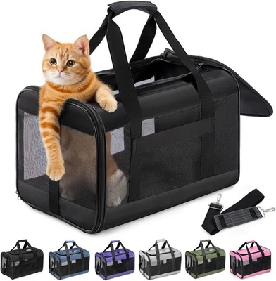 CONLUN Cat Carrier Airline Approved, Soft-Sided Pet Transport for Cats Puppies