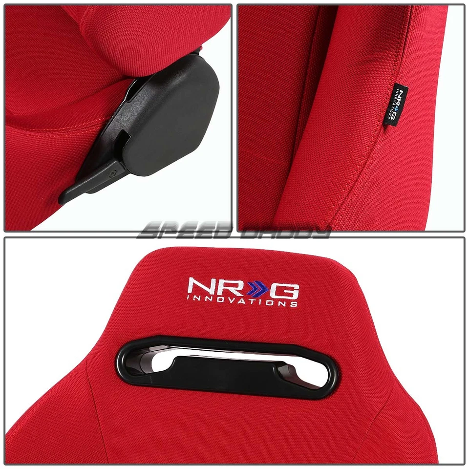 NRG TYPE-R RED RECLINABLE RACING SEAT+LOW-MOUNT BRACKET FOR 02-06 DC5 ACURA RSX Foto 4 de 4