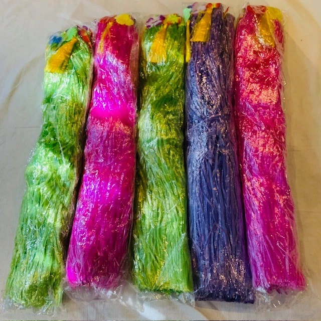 Conjunto de Disfraz Falda Hawaiana Luau Hula Hierba con Accesorios Florales 30 Piezas Foto 3 de 4