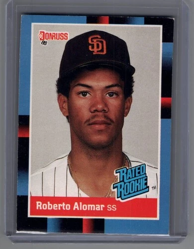 Roberto Alomar 1988 Donruss Rated Rookie card #34 RC San Diego Padres