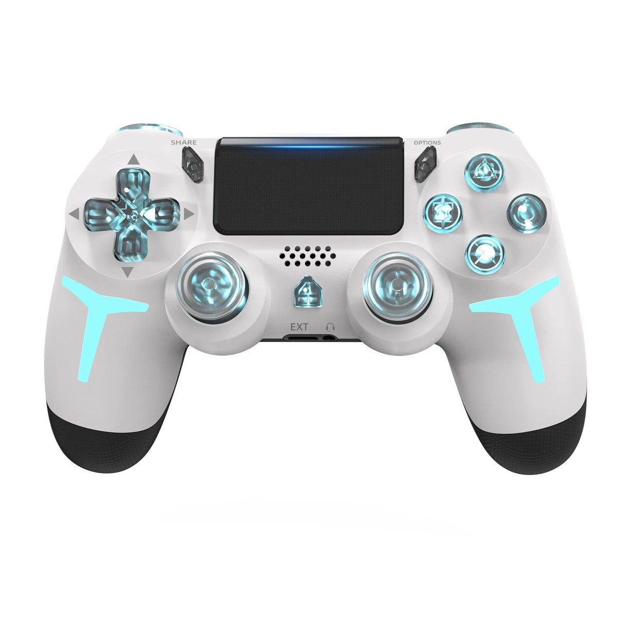 GAMINJA RGB Wireless Game Controller PS4 PS3 PC LED Bluetooth Dual