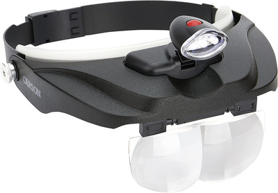 Pro Series Magnivisor Deluxe Head-Worn LED Lighted Magnifier with 4 Different Le