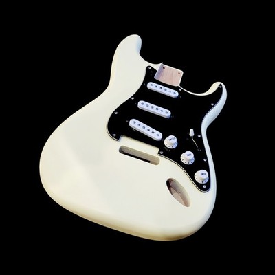Carparelli Pre Wired Fully Loaded Drop In 11 hole Strat SSS Black 3ply Pickguard