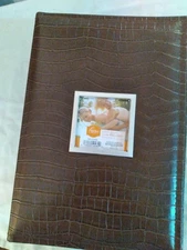 HOME ELEMENTS LARGE SLIP-IN FAUX LEATHER PHOTO ALBUM