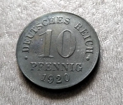 Monnaie Allemagne 10 Pfennig 1920 Zinc KM#26  [3440] - Photo 1/3
