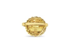 14k Yellow Gold Fancy Ring, Chinese Panda Bear Coin
