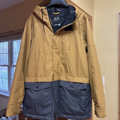 Oakley Men s XL Tally Ho Bio Zone Insulated Mustard/Gray Jacket Snowboard Ski