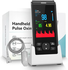 Rechargeable Handheld Pulse Oximeter - Continuous SpO2 Monitor for Fingertip