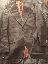 VTG Wool Sport Blazer Brioni Size 43 50s 70s Made Italy I Magnin