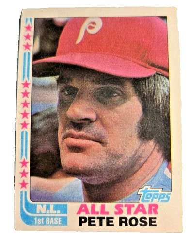 1982 Topps / O-Pee-Chee Pete Rose #337 Cincinnati Reds MLB Baseball Card VTG HOF