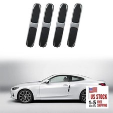 4Pcs Car Door Edge Guards PVC Metal Body Bumper Protector Strips Vehicle Black