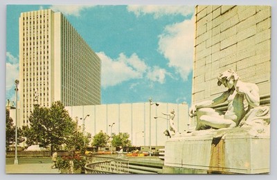 NYC New York Coliseum Columbus Circle Office Tower 1964 Postcard