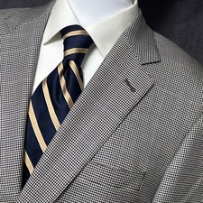 Jos A Bank Sport Coat 42L Tan Check Silk Wool Gordon Signature Blazer Jacket