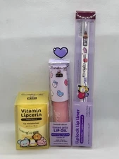 The Creme Shop x BT21 Lip Jelly Oi, Liplock Lip Liner & Vitamin Lipcerin Set NWT
