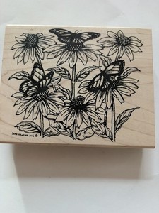 Northwoods Rubber Stamp Butterflies & Flowers 2016.  Arneson Designer. Brand New