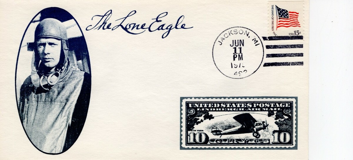 THE LONE EAGLE, LINDBERGH FLIGHT, JACKSON, MI 1979 FDC8457 | eBay