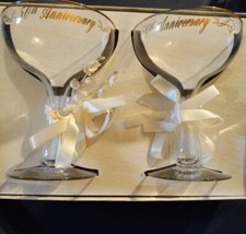 Lot de verres à champagne 50ème anniversaire