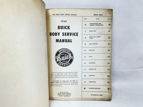 Buick 1960 ORIGINAL carrocería/manual de servicio LeSabre, Invicta, Electra - Imagen 3 de 6