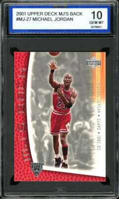 Michael Jordan Card 2001-02 Upper Deck MJ's Back #MJ-27 ISA 10 GEM MINT